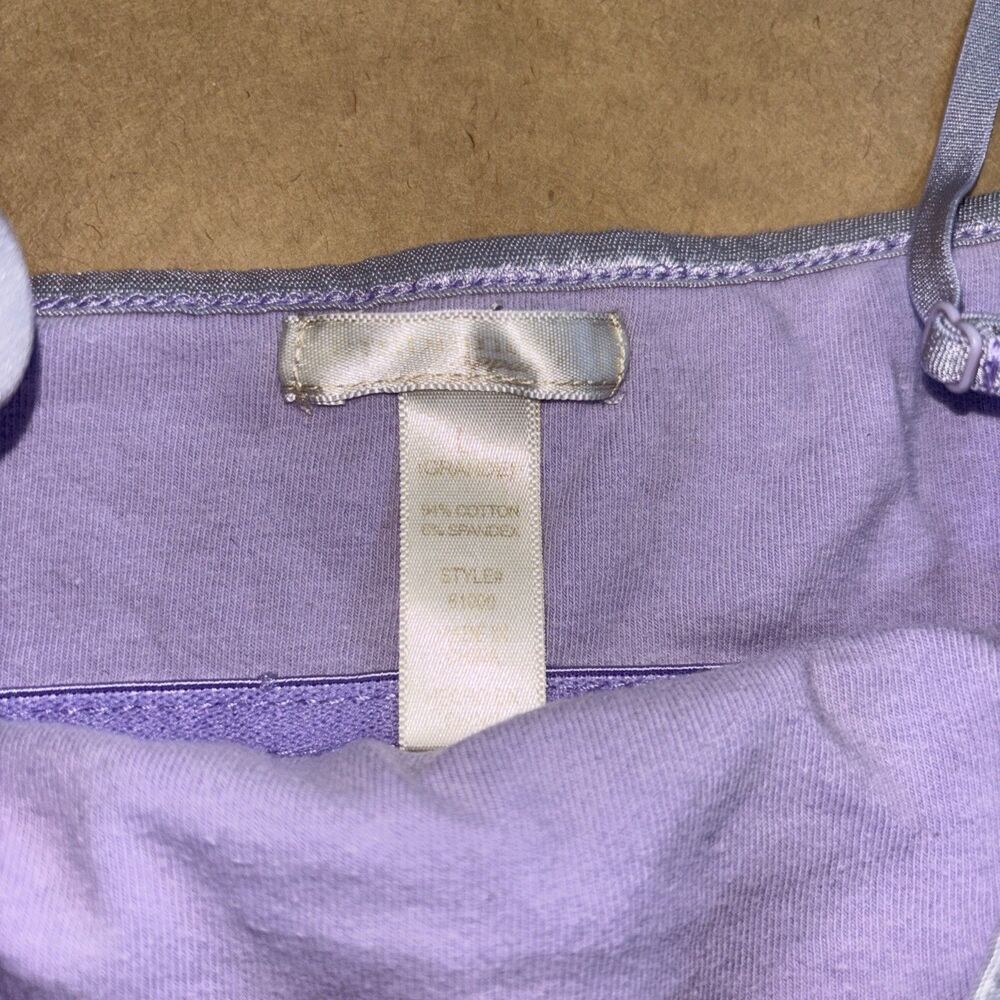 Women’s Ambiance Apparel Size Large Lavender Purple Camisole With Shelf Bra - Picture 3 of 7